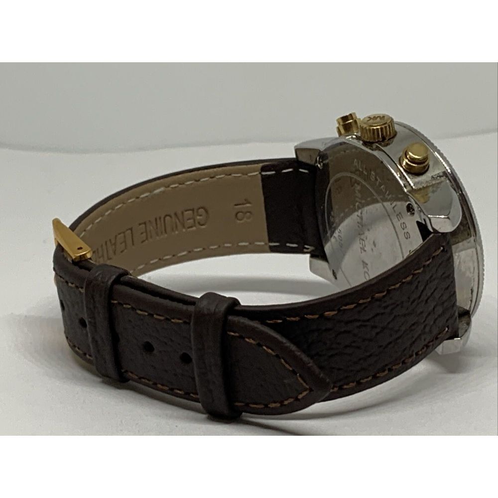 Michael Kors Jet Set MK5057 Women Brown Leather Analog Dial Quartz Watch WFH203 - Picture 8 of 11